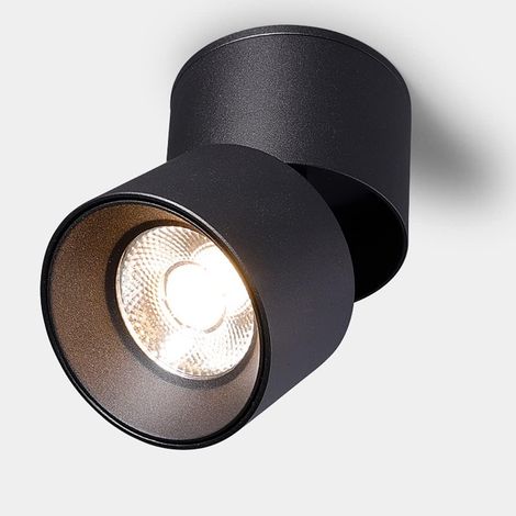 20W Spot en Saillie Orientable 7W LED Spots de Plafond Noir Plafonnier Angle Réglable Applique de Plafond , Rotative à 360 ° (Blanc Froid 6000k),90x110mm (1/5)