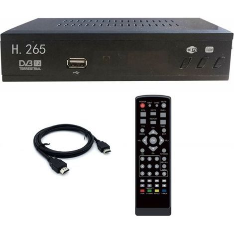 DVB T2 HEVC 265 Tuner TV Numérique DVB-T2 1080P Décodeur HD USB Récepteur Terrestre Prise UE (1/4)