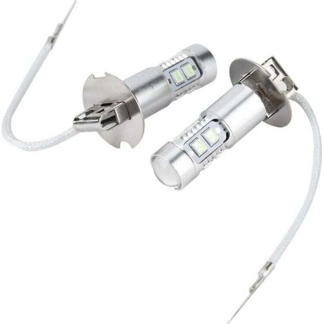 Set de 2 bombillas LED H3 para coches 100W 1200lm 8000K, ideal para faros, antiniebla y luz diurna (1/3)