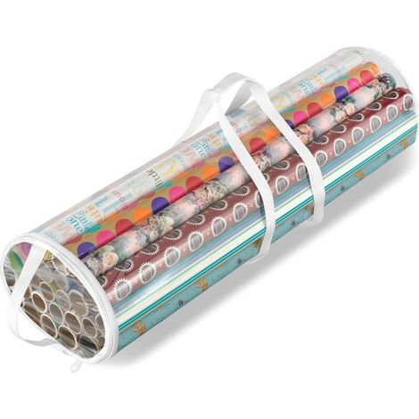 Weiße Aufbewahrungstasche, 7522cm, 1 Stück, Geschenktüte, röhrenförmige Aufbewahrungstasche aus Karton für Feiertage, Weihnachtsgeschenktüte. (1/5)