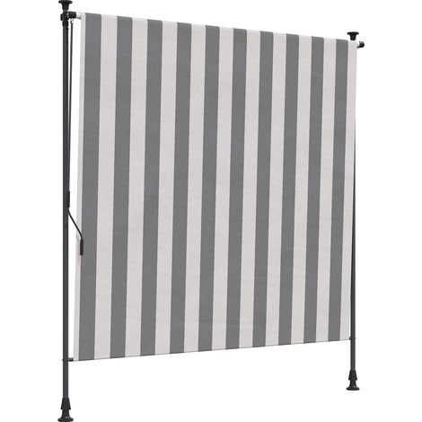 vidaXL Tenda a Rullo Esterna Antracite e Bianco 200 x 270 cm