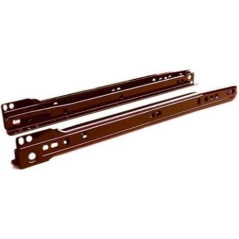 COPPIA DI GIUDE PER CASSETTI IN METALLOAD ESTRAZIONE SEMPLICE 350MM - COLORE MARRONE