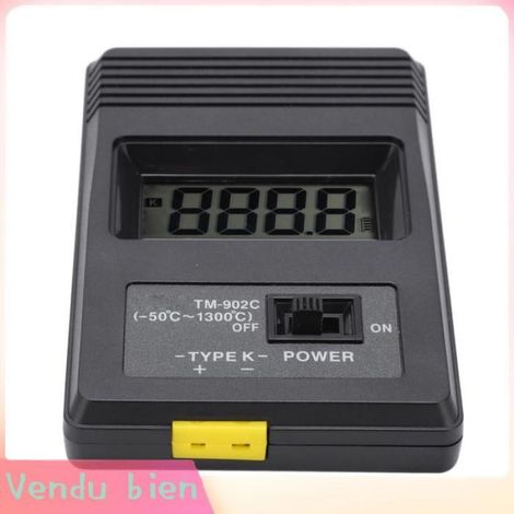 Détecteur de température de thermomètre LCD numérique avec thermocouple 50-500 ℃ pour la détection de température industrielle (1/4)