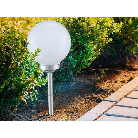 LED Solarkugel Garten - Leuchtkugel Ø 25cm mit Erdspieß (1/5)