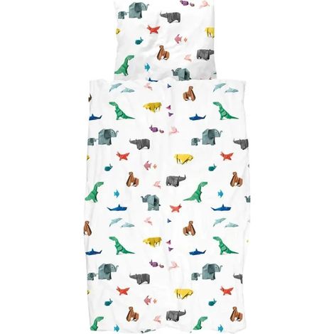 Ropa de cama Snurk Origami animales del zoo 135 x 200 (1/4)