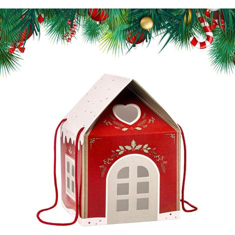 Boîtes De Biscuits De Noël Contenant En Papier Forme De Maison Pour Boîte de Stockage pour Biscuits de Noël Pour Chocolats Fruits Artisanats Cadeaux Fête Cadeaux Bas Rassemblements (1/5)