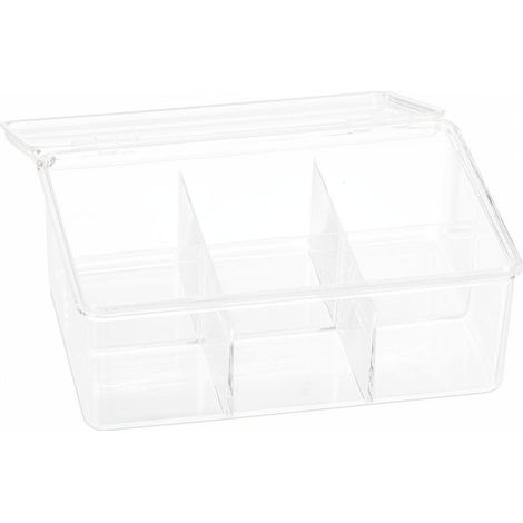 Scatola da tè trasparente con 6 scomparti accessorio da cucina 130000451