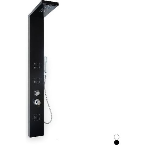 PARETE ATTREZZATA MULTIFUNZIONE MOD. MANHATTAN  ALLUMINIO Bianco