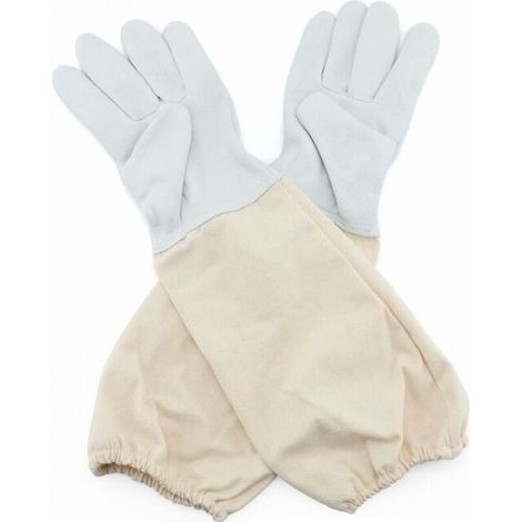 Goatskin Beekeeping Gloves - Protective Beekeeper Gloves with Ventilated Sleeves (1/5)