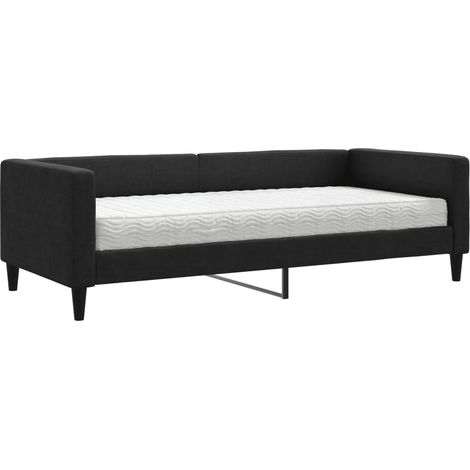 Maison Exclusive - Divano Letto con Materasso Nero 90x190 cm in Tessuto (1/5)