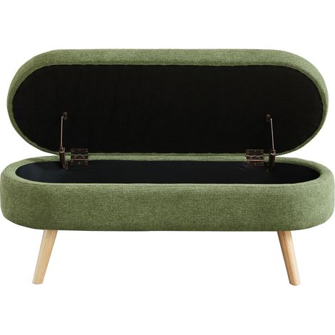 Banquette de rangement 110 cm, banc moderne avec revêtement en velours côtelé, parfait pour enfiler ses chaussures, convient à la chambre, l’entrée ou le séjour.