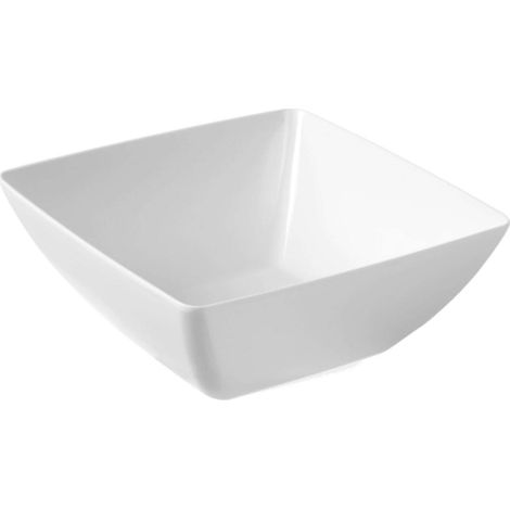 Cuenco cuadrado de melamina para comida, blanco, 27x27cm (1/2)