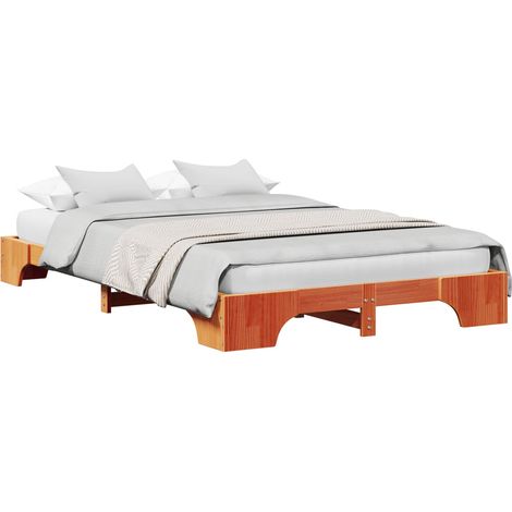 Maison Exclusive - Estructura de cama Marrón cera 120 x 190 cm (1/5)