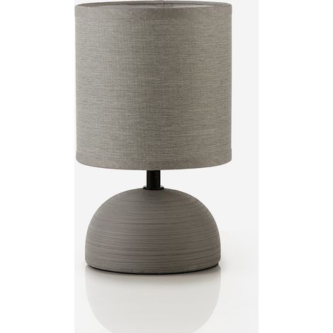 Lampada da tavolo in ceramica e tessuto Aurilia - Grigio