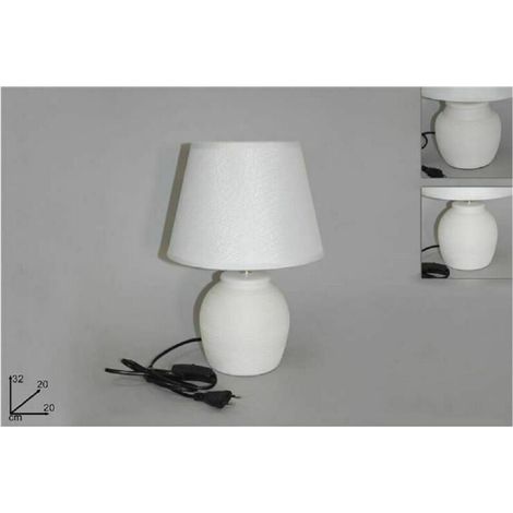 Lume Lampade Abat-Jour Comodino Como 32 cm, Lumière Blanche, Pierre Moderne, Ln002534, ACKERMAN – Il Est Temps d’Arrêter