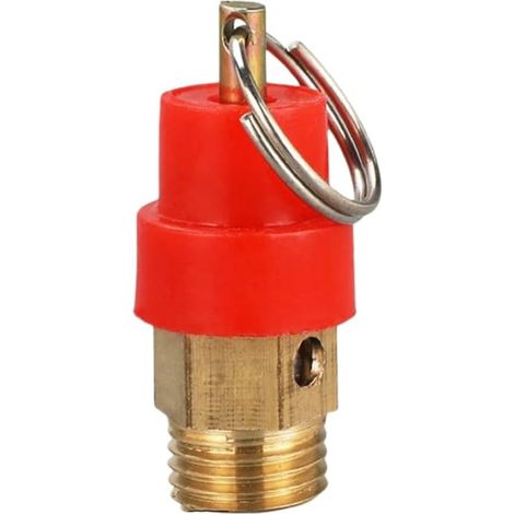 1 Soupape de sécurité, laiton, 120 PSI, filetage BSP 1/8 et 1/4, pour compresseur d'air (1/4)