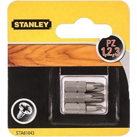 Inserti per Avvitatori Pz ( ) Pz1 2 25 Stanley 3 Pezzi 3 mm