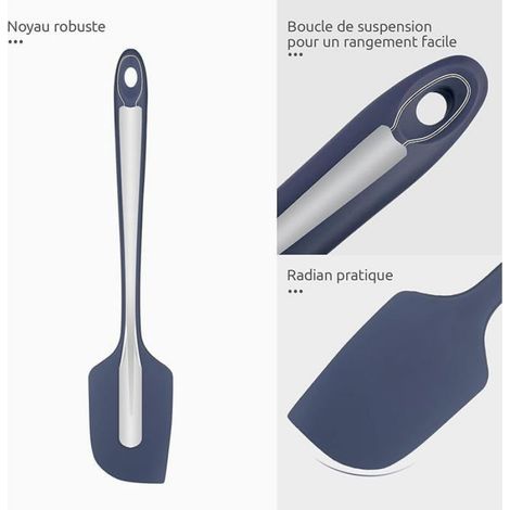 Grande Spatule Silicone de 35.6cm: 315 Résistant à Chaleur Maryse Grattoir Bleu Nuit 35,6 cm (spatule extra rge) (1/5)