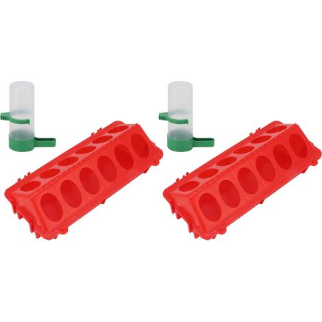 2-teiliges Hühnertränke-Set mit Klappdeckel, PP-Hühnertränken, automatischer Futterautomat mit Spritzschutz, Zubehör für die Geflügelzucht, 60 ml (1/5)