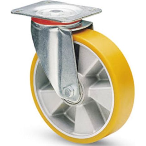 Roue Revolante Avec Revêtement En Polyuréthane Avolan Sh A 91 Aluminium Nucléaire -150 Mm -