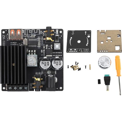 Amplificateur stéréo numérique Bluetooth 5.0 ZK-1002M 2 canaux 20-200W entrée USB AUX alimentation 5-24V (1/5)