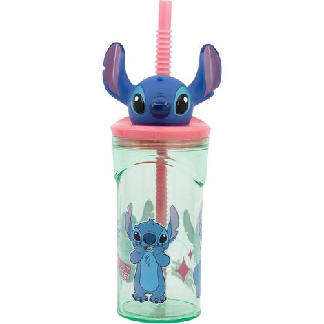STOR Bicchiere in plastica per Bambini 3D di Disney Stitch senza BPA Scuola (1/4)