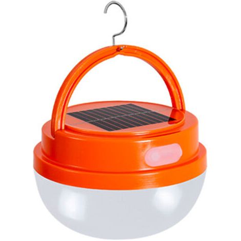 Lampe solaire, ampoule rechargeable, lampe solaire champignon portable et étanche pour le camping, orange (1/5)