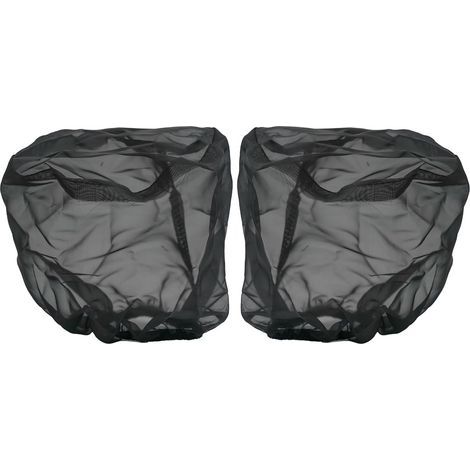 Lot de 2 housses de filtre d'admission d'air en tissu noir pour système d'air froid - Courtes protections pour éviter l'ingestion de poussière et de débris - Pour voiture, camion, SUV (1/5)
