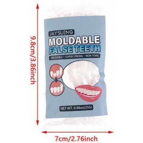 Kit de réparation temporaire des dents en résine, fausses dents, colle solide, adhésif pour prothèse dentaire, taille unique (1/4)