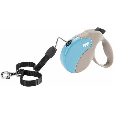 Ferplast AMIGO CORD Guinzaglio allungabile con cordino. 4 misure e vasta scelta di colori.. Variante S - Misure: 14 x 3.6 x h 12 cm - Azzurro