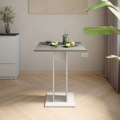 tavolo da pranzo Repose, Bianco/antracite, 65 x 65 cm, Vicco