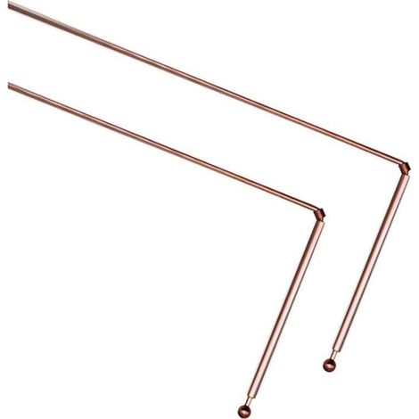 Bardusch-Baguettes de Sourcier en Cuivre Pur 99,9 pour Divination et Détection d'Énergies 2 Pièces (1/4)