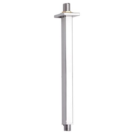 Braccio doccia da soffitto 40 cm squadrato nero opaco
