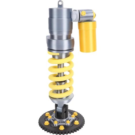 Motorrad-Stoßdämpfer-Schreibtischlampe, 12,7 cm (5 Zoll), Silber (1/5)