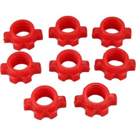 Ensemble de 16 pièces comprenant des écrous pour haltères, des écrous pour barres d'haltères, des colliers de serrage à vis pour barres d'haltères et des accessoires d'entraînement. (1/3)
