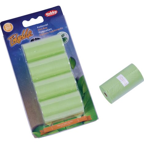 Nobby TidyUp Kotbeutel biologisch abbaubar grün 4 Rollen á 15 Beutel Hundepflege