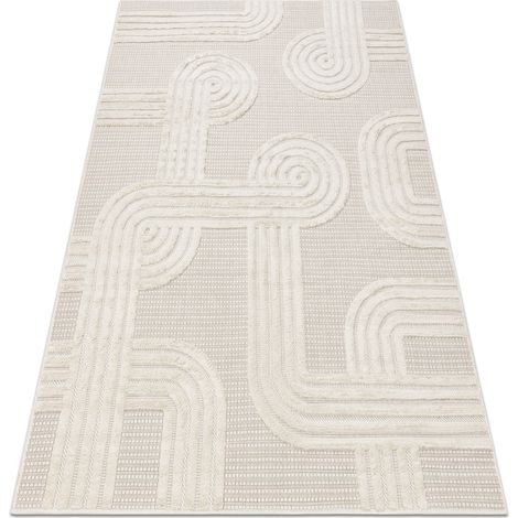 Carpet SANTO SISAL 1001 geometric white white 80x150 cm