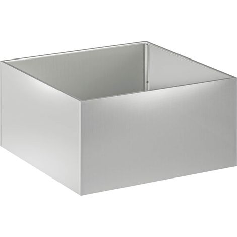 Garten-Pflanzgefäß Silber 80 x 80 x 40 cm Verzinkter Stahl vidaXL