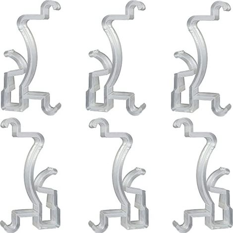 Clips de fixation pour rideaux de 4,8 cm (1-7/8 po), paquet de 6, pour stores vénitiens et stores verticaux, accessoires de positionnement pour rideaux