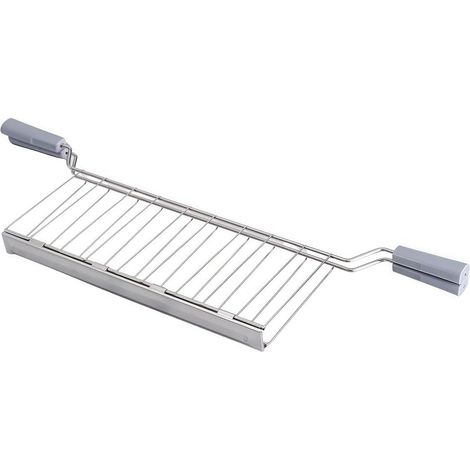 Pince à pain avec poignée résistante à la chaleur Gris 43 cm Transforme le grille-pain, fait des toasties, des collations, des repas rapides, pour un outil de cuisson polyvalent (1/5)