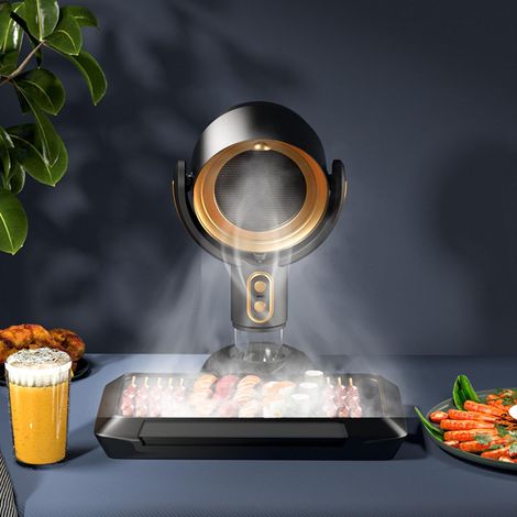 Campana extractora de interior, purificador de humos, ventilador purificador multifuncional, campana extractora para mesas, oficinas y exteriores. (1/5)