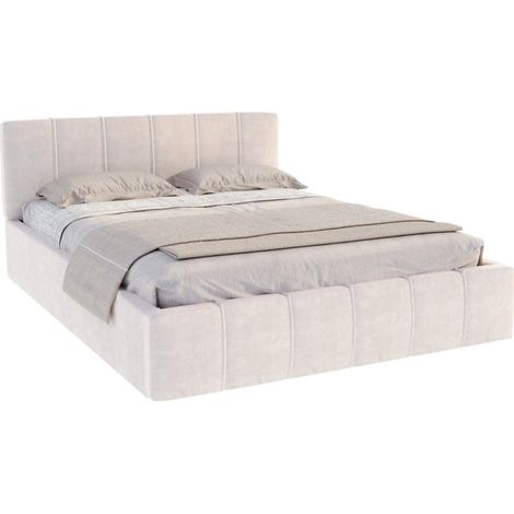 Lit Coffre Florida 120x190 - Sommier inclus Crème