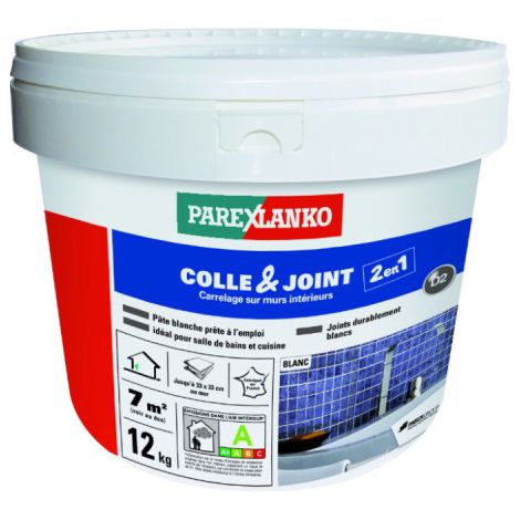 PAREXLANKO Pegamento para juntas 2en1 - Blanco - 12kg - 03137