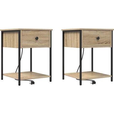 Maison Exclusive - Armadio da Notte 2 pcs Rovere Sonoma 42 x 41 x 56 cm (1/5)