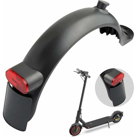 Garde Boue Arrière de Scooter pour Xiaomi M365 Pro 2,Garde Boue arrière avec Carte de Plaque d'immatriculation feu arrière à Crochet, Accessoires de pièce de Rechange de Scooter Durable (1/2)