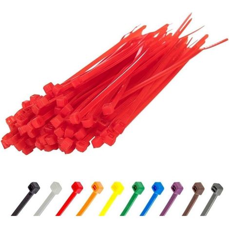Kabelbinder Nylon farbig 100 mm 2,5 mm rot 100mm x 2.5mm Rot (1/5)