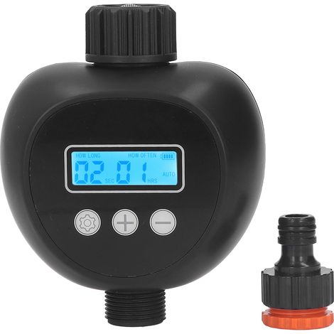 Contrôleur d'arrosage automatique G3/4, minuterie d'extrémité de tuyau noir, accessoires de jardin avec écran pour balcon de pelouse