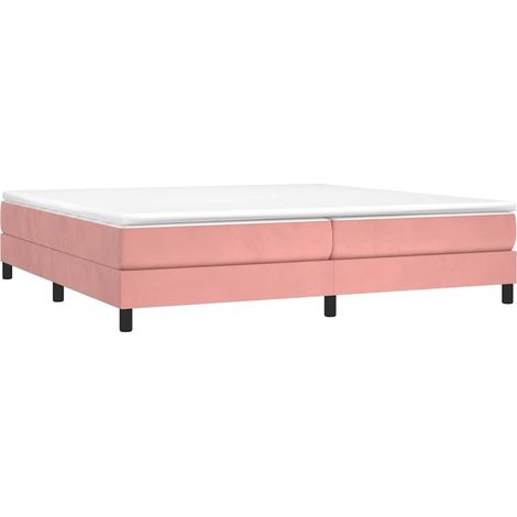 Estructura Estructura de cama con somier terciopelo rosa 200x200 cm vidaXL (1/5)