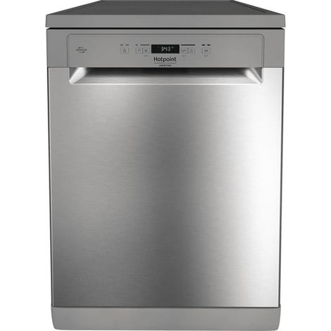 Hotpoint Ariston – Lavastoviglie a libera installazione 14 coperti classe C – Tecnologia silenziosa – Colore inox – Eccezionale efficienza idrica