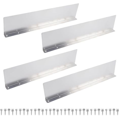 Lot De 4 Gouttières Droites en Aluminium pour Gouttières, Mini Gouttières pour Abris, Bande De Toit pour Gouttière, Gouttière pour Abri De Jardin Carport Terrasse (1/5)